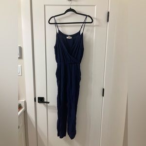 2/$10 navy blue jumpsuit Sz L